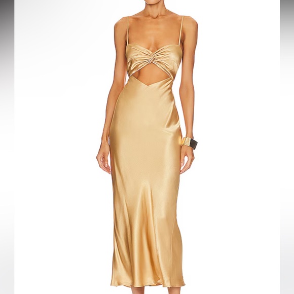 Shona Joy Dresses & Skirts - NEW NWT Shona Joy Oliviera Twist Front Midi Dress in Taffy